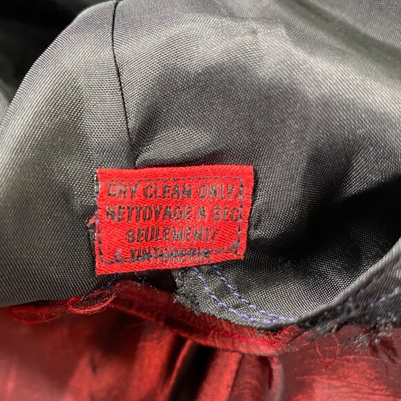 JS Collections Formal Ruffle Dress | 10 | Burgundy Taffeta | Holiday Party - Picture 4 of 13